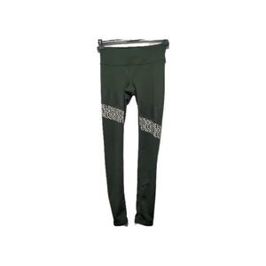 Reebok SpellOut High Rise Olive Green Legging Size Small